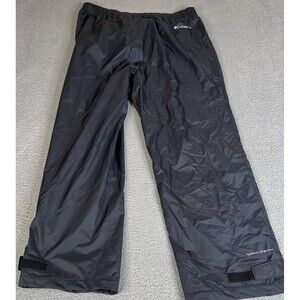Columbia Omni Tech Rain Pants Mens XXL Black Elastic Waist Lined  40X32
